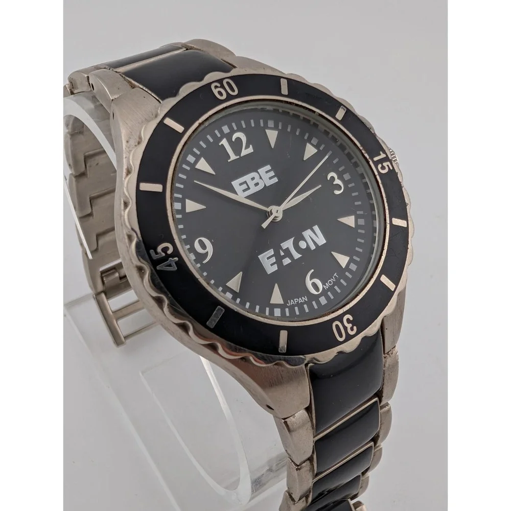 Eaton Watch‎ Men 38mm Case Black & Silver 8